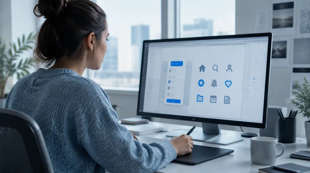 UI Icon System — 2,400 stroke-aligned icons in four weights.